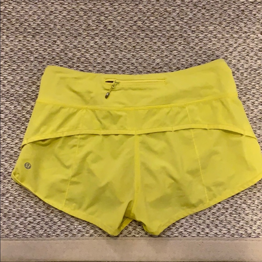 Yellow lulu shorts